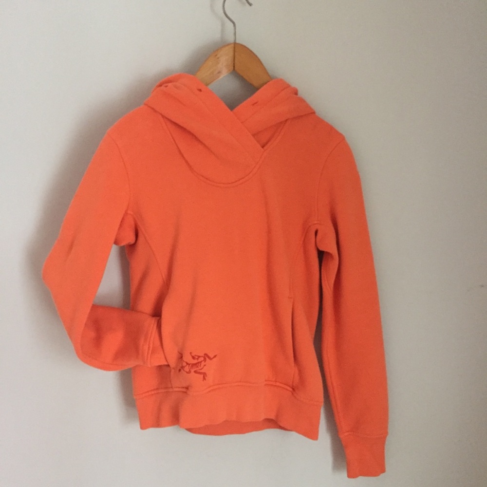 Orange Arcteryx hoodie